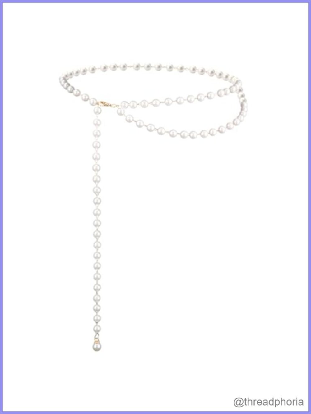 Double Layered Pearl Waist Chain Belt Adjustable Imitation Pearl and Alloy Body